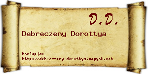 Debreczeny Dorottya névjegykártya