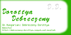 dorottya debreczeny business card